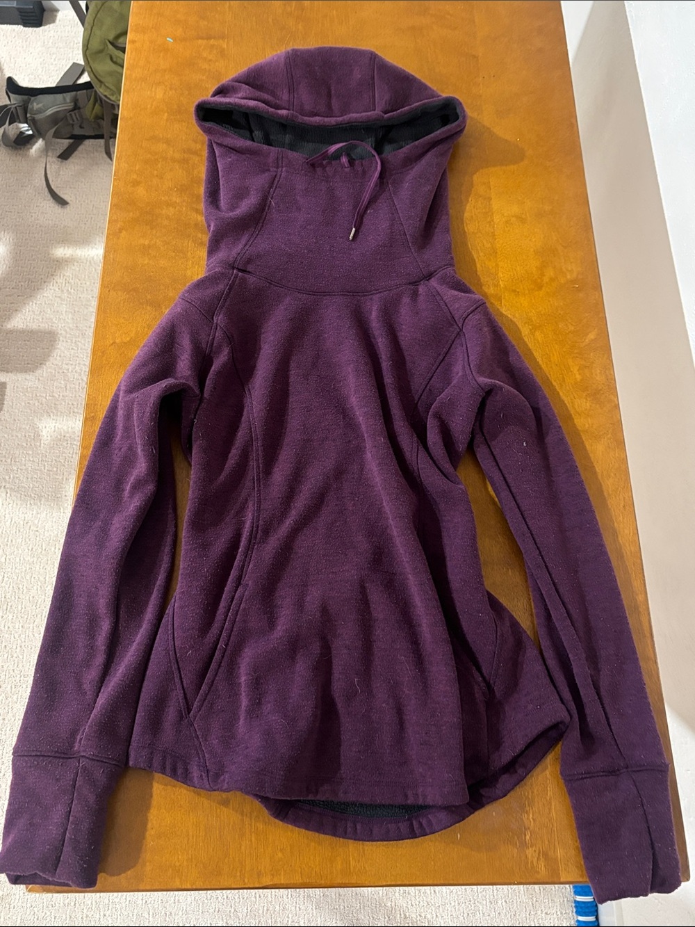 Marmot Purple and Black Fleece Hoodie
